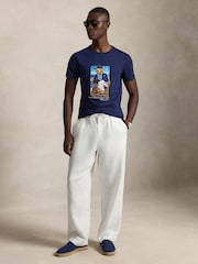Polo Ralph Lauren Blue Newport Bear Graphic T-Shirt - Image 4 of 6