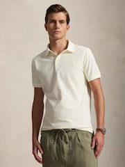 Polo Ralph Lauren Cream Short Sleeve Honeycomb Polo Shirt - Image 1 of 4