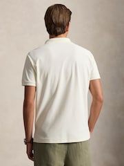 Polo Ralph Lauren Cream Short Sleeve Honeycomb Polo Shirt - Image 2 of 4