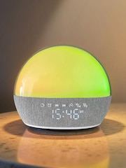 MenKind Grey RED5 Colour Changing T509 Five Soothing Sounds Alarm Clock - Image 1 of 6