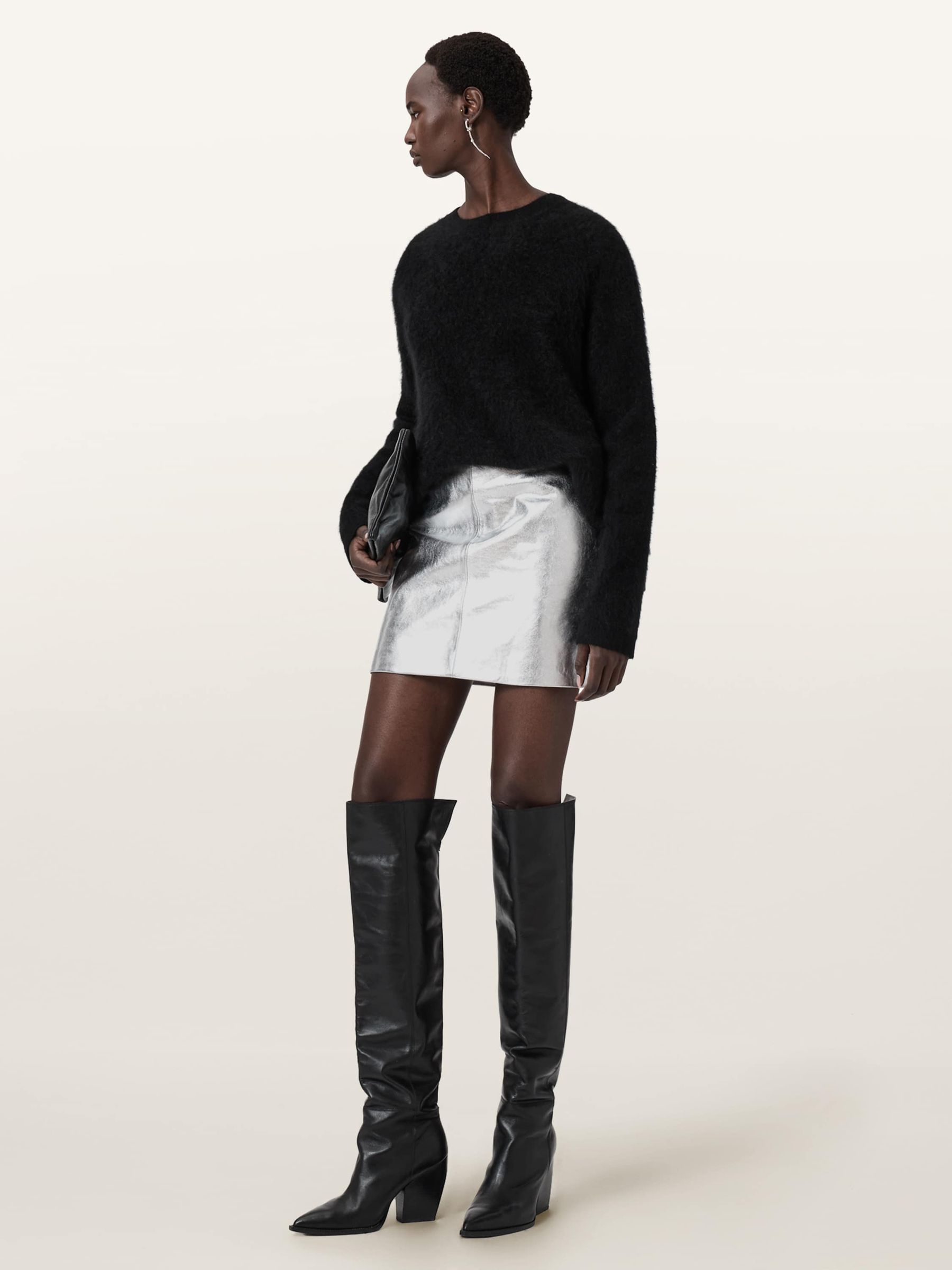 Buy AllSaints Grey Renai Skirt from Next USA