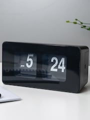 MenKind Black RED5 Flip Style Playful Tumbling Numbers Alarm Clock - Image 1 of 3