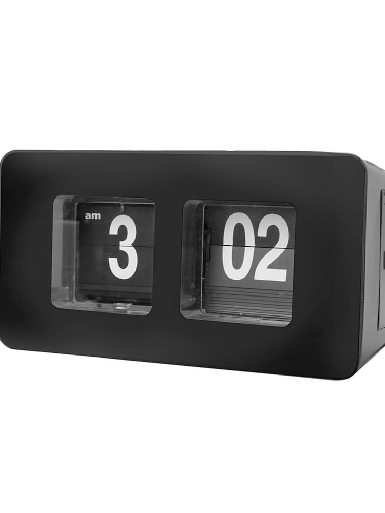MenKind Black RED5 Flip Style Playful Tumbling Numbers Alarm Clock - Image 2 of 3