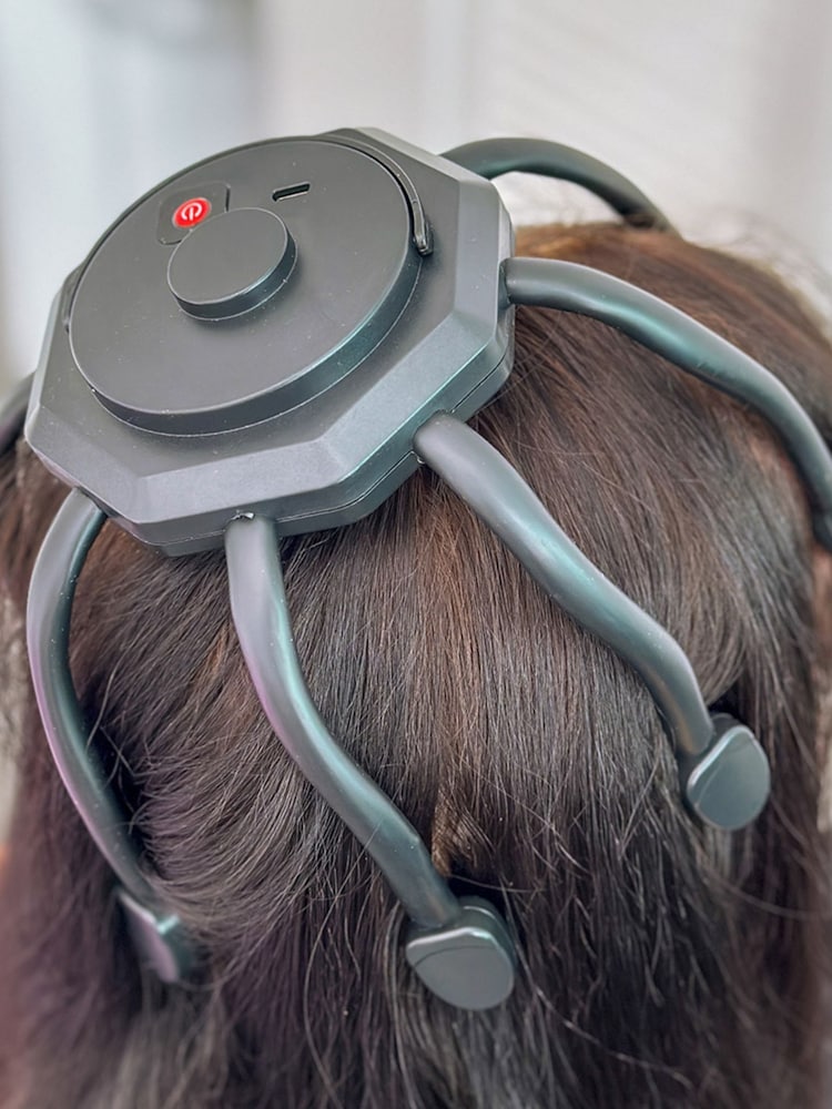 MenKind Black Well Being Rechargeable Full Head Massager 7 Modes Of Bliss - Image 1 of 4