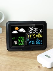 MenKind Black RED5 LED Weather Station Chic Design With Wireless Sensor - Image 1 of 4