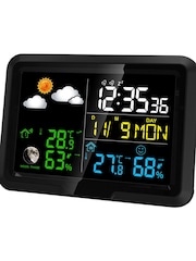 MenKind Black RED5 LED Weather Station Chic Design With Wireless Sensor - Image 2 of 4