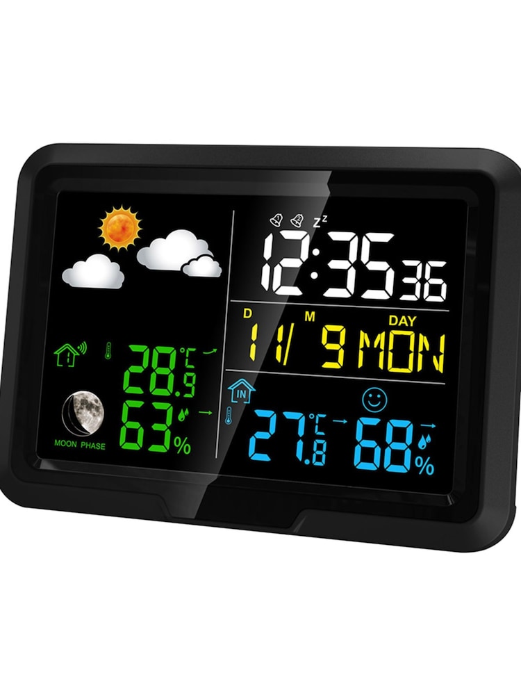 MenKind Black RED5 LED Weather Station Chic Design With Wireless Sensor - Image 2 of 4