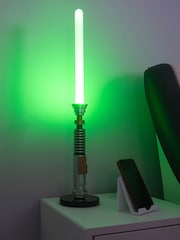MenKind Silver and Green Star Wars Luke Skywalker Lightsaber Desk Light USB Powered - Image 1 of 5