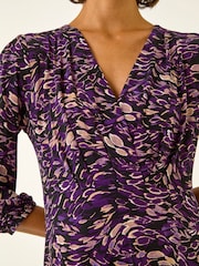 فستان متوسط الطول بطبعة تجريدية من Roman - صورة 5 من 5