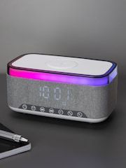 MenKind Grey RED5 T289 Alarm Clock With FM Radio And Wireless Charging Magic - Image 1 of 5