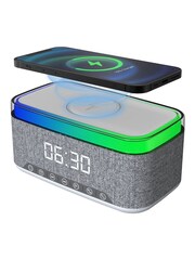 MenKind Grey RED5 T289 Alarm Clock With FM Radio And Wireless Charging Magic - Image 2 of 5