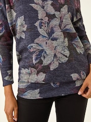 Roman Floral Printed Bubble Hem Tunic Top - Slika 5 iz 5