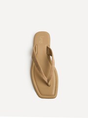 Linzi Mid Natural Element Toe Post Flat Sandals - Image 4 of 5