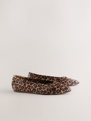 Leopard Forever Comfort® Almond Toe Ballet Flats - Image 6 of 9