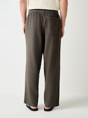 Marrón - Corte holgado - Cotton Elasticated Drawstring Trousers - Imagen 3 de 10