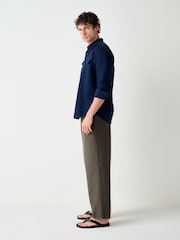 Marrón - Corte holgado - Cotton Elasticated Drawstring Trousers - Imagen 4 de 10