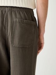 Marrón - Corte holgado - Cotton Elasticated Drawstring Trousers - Imagen 6 de 10
