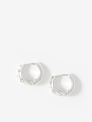 Mint Velvet Silver Plated Crystal Hoops - Image 1 of 3