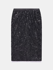 Falda Midi de lentejuelas de terciopelo menta - Imagen 8 de 8