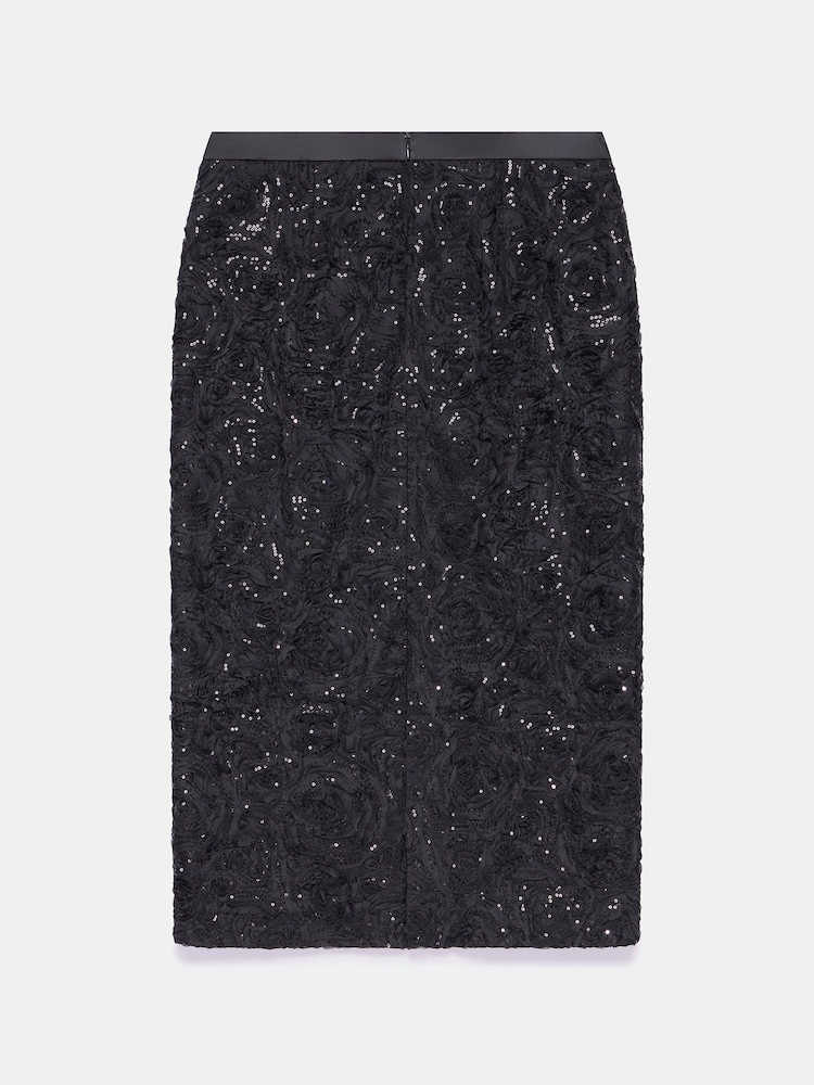Mint Velvet Black Sequin Midi Skirt - Image 8 of 8 Mint Velvet Black Sequin Midi Skirt - Image 8 of 8
