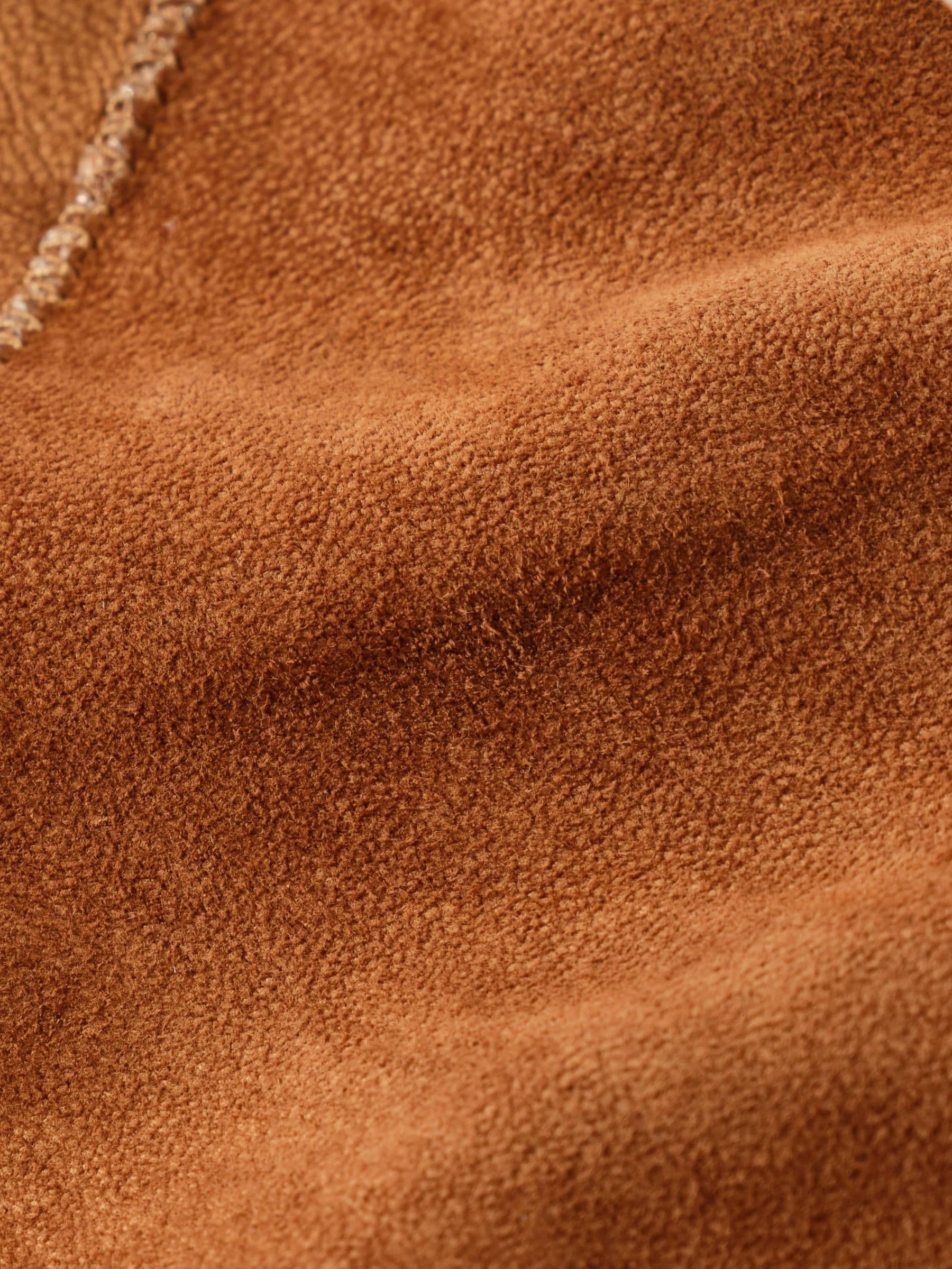 Buy Mint Velvet Tan Brown Suede Mini Triangle Neck Scarf from the
