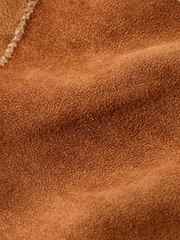 Mint Velvet Brown Suede Mini Triangle Neck Scarf - Image 6 of 6