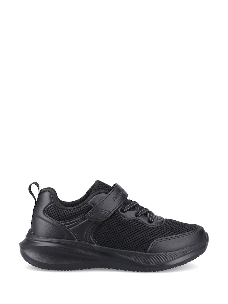 Hush Puppies Black Marty Senior Trainers - Image 1 of 5