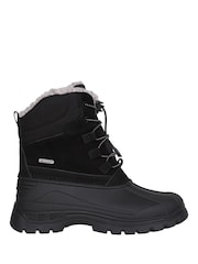 Mountain Warehouse Black Sledge Waterproof Borg Line Snow Boots - Image 2 of 7