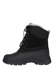 Mountain Warehouse Black Sledge Waterproof Borg Line Snow Boots - Image 3 of 7