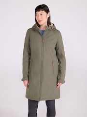 ירוק - Mountain Warehouse מעיל מבודד רך בגזרה ארוכה עם בטנת בד טדי, דגם Lona - תמונה 1 מתוך 10