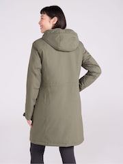 ירוק - Mountain Warehouse מעיל מבודד רך בגזרה ארוכה עם בטנת בד טדי, דגם Lona - תמונה 3 מתוך 10