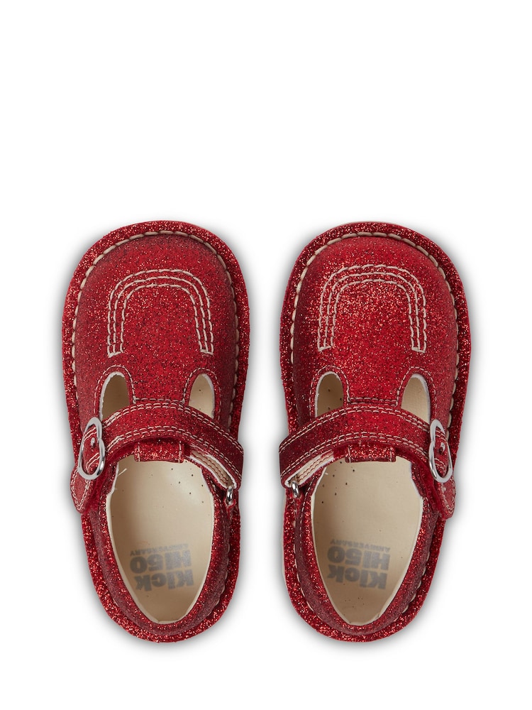 Kickers Red Kick T-Bar Glitter Shoes - Image 5 of 5 Kickers Red Kick T-Bar Glitter Shoes - Image 5 of 5