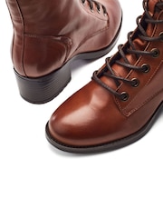 Moda in Pelle Tan Bezzy Lace Up Casual Boots - Image 3 of 4