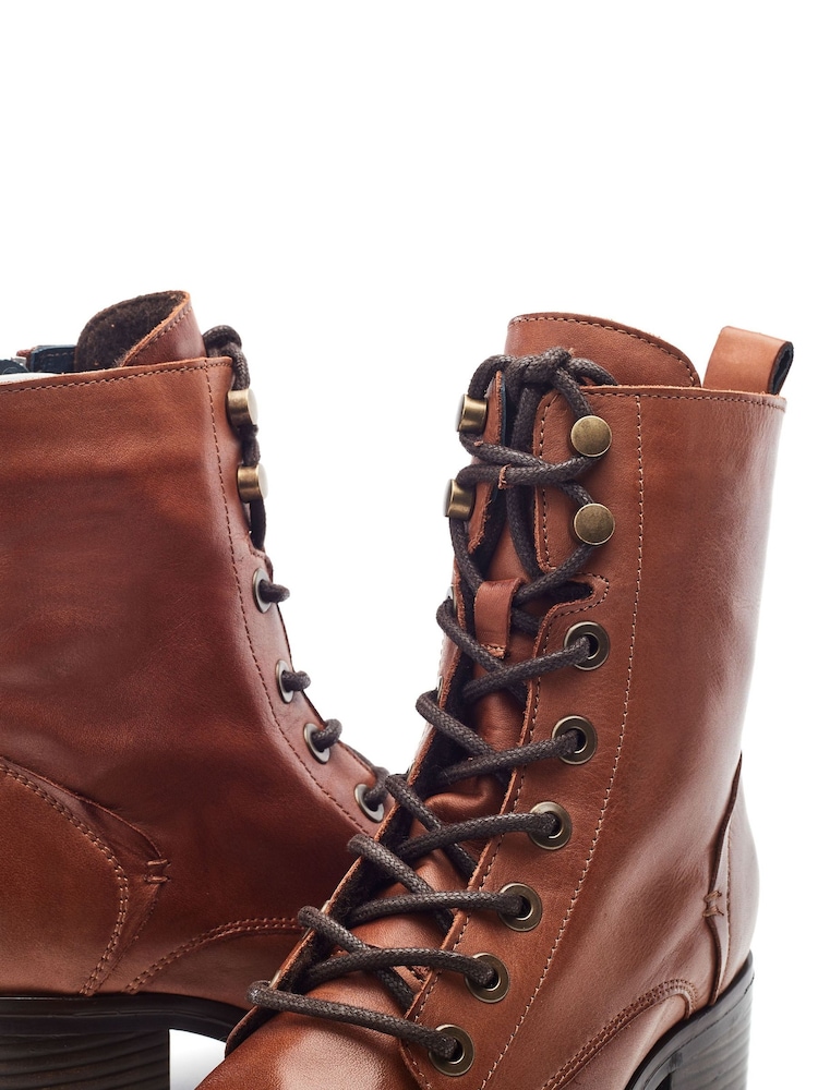 Moda in Pelle Tan Bezzy Lace Up Casual Boots - Image 4 of 4