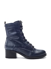 Moda in Pelle Navy Bezzy Lace Up Casual Boots - Image 1 of 4