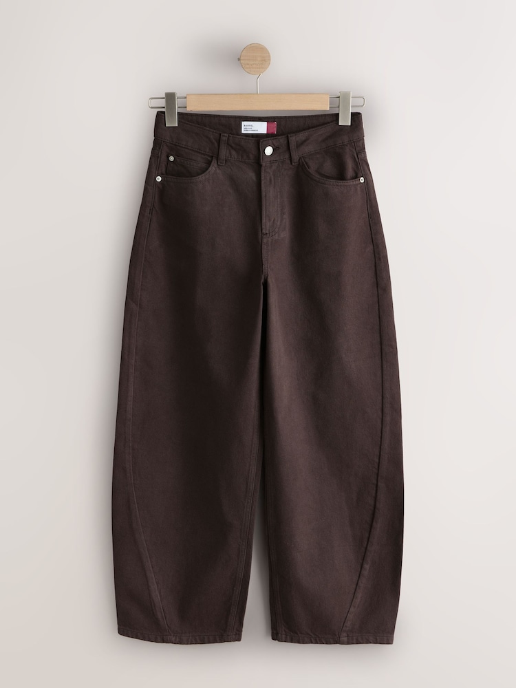 Chocolate Brown Twisted Seam Barrel Jeans - Image 10 of 10 Chocolate Brown Twisted Seam Barrel Jeans - Image 10 of 10