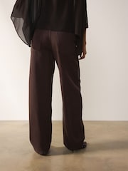 Chocolate Brown Twisted Seam Barrel Jeans - Image 3 of 10
