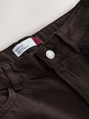 Chocolate Brown Twisted Seam Barrel Jeans - Image 9 of 10