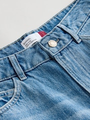 Silver Stud Mid Blue Twisted Seam Barrel Jeans - Image 2 of 4