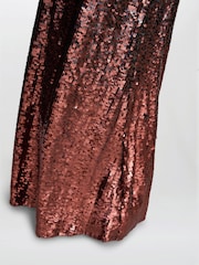 Gina Bacconi Tallulah Ombre Sequin Maxi Black Dress - صورة 6 من 7