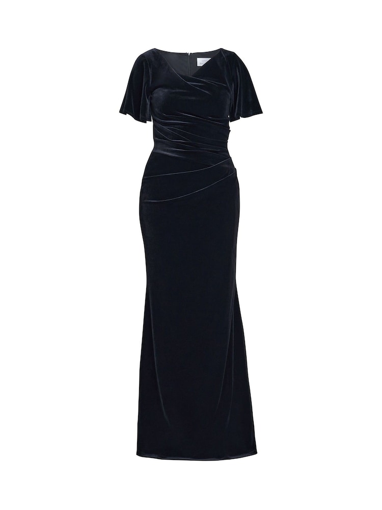 Gina Bacconi Minka Velvet Maxi Dress With Cowl Neck - Image 6 of 6 Gina Bacconi Minka Velvet Maxi Dress With Cowl Neck - Image 6 of 6