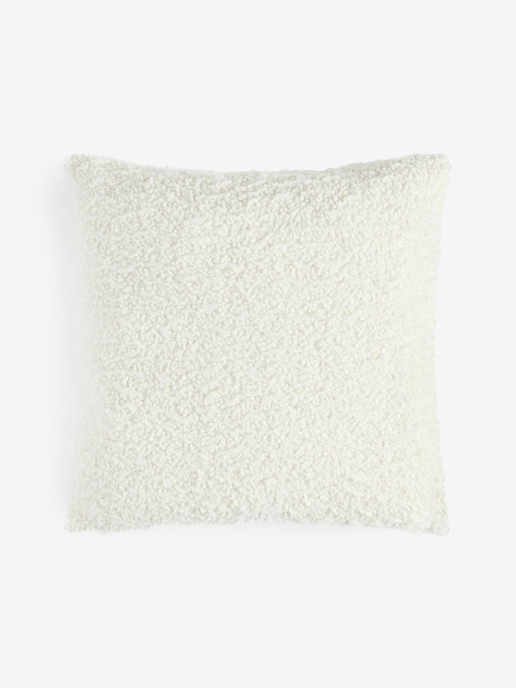 Ivory 50 x 50cm Wooly Texture Knit Cushion - Image 2 of 3 Ivory 50 x 50cm Wooly Texture Knit Cushion - Image 2 of 3