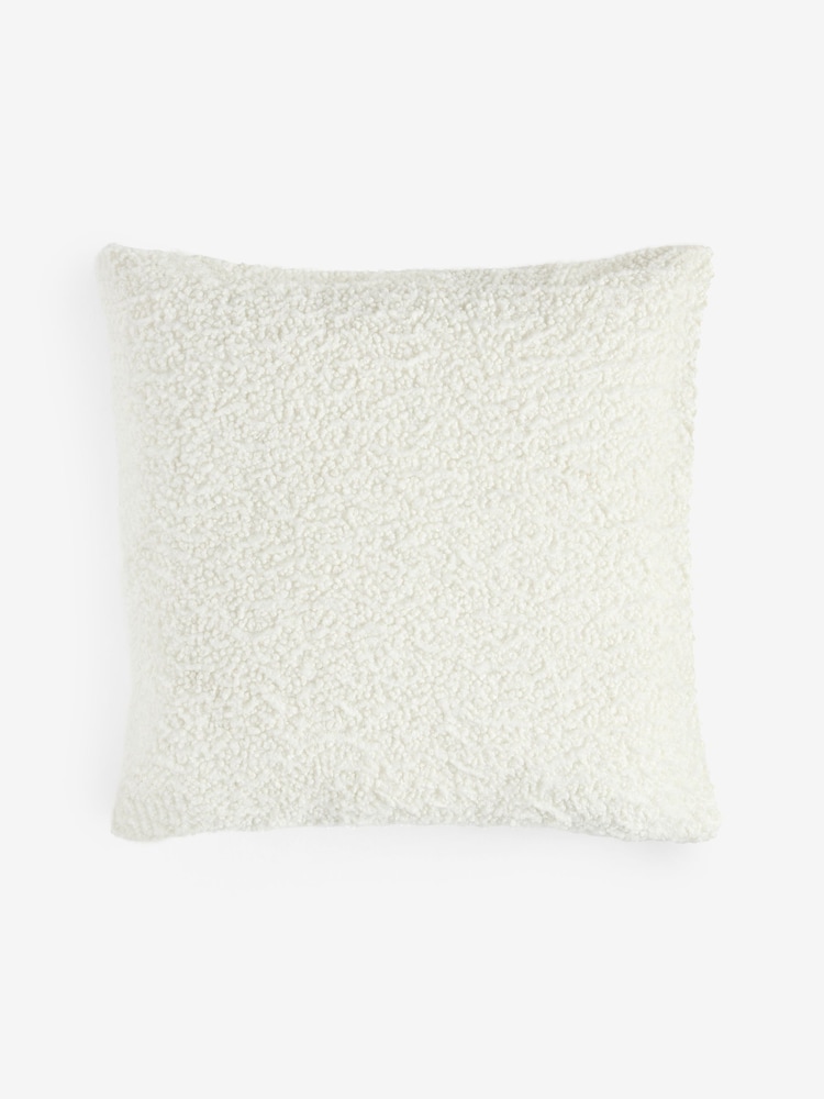 Ivory 50 x 50cm Wooly Texture Knit Cushion - Image 3 of 3 Ivory 50 x 50cm Wooly Texture Knit Cushion - Image 3 of 3