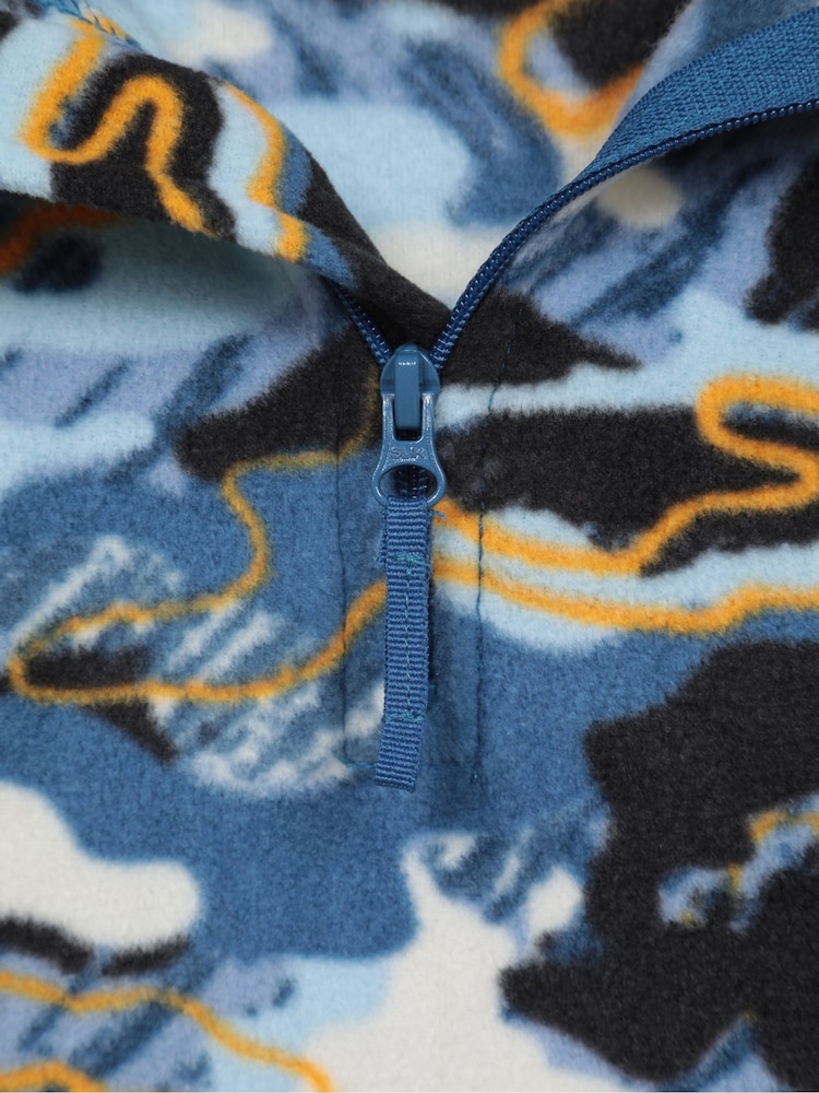 Mountain Warehouse Light Blue Kids Pursuit Printed Half Zip Fleece - Image 5 of 5 Mountain Warehouse Light Blue Kids Pursuit Printed Half Zip Fleece - Image 5 of 5