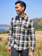 ירוק בהיר - חולצת פלנל עם שרוול ארוך לגברים דגם Trace של Mountain Warehouse - תמונה 1 מתוך 6