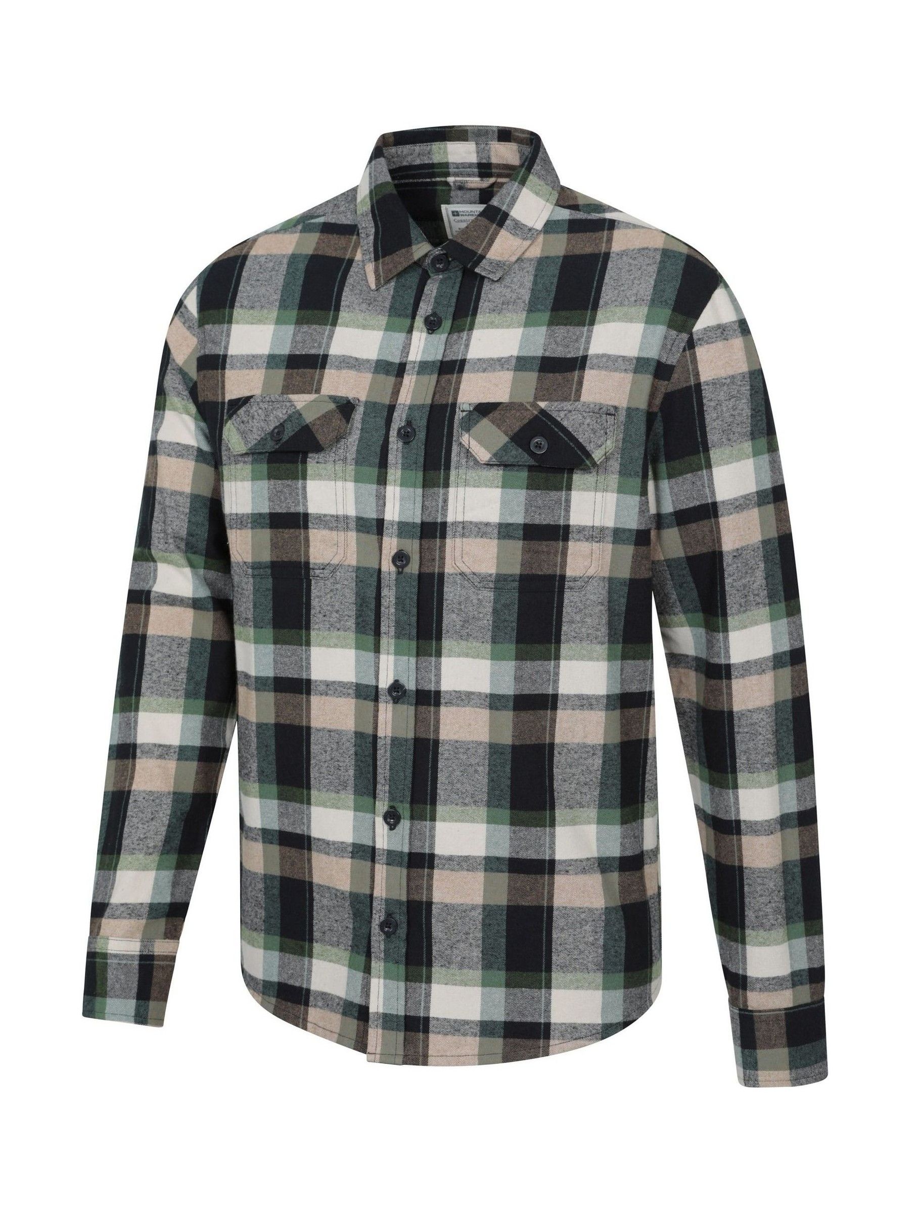 Buy Mountain Warehouse Light Green Trace Mens Flannel Long Sleeve