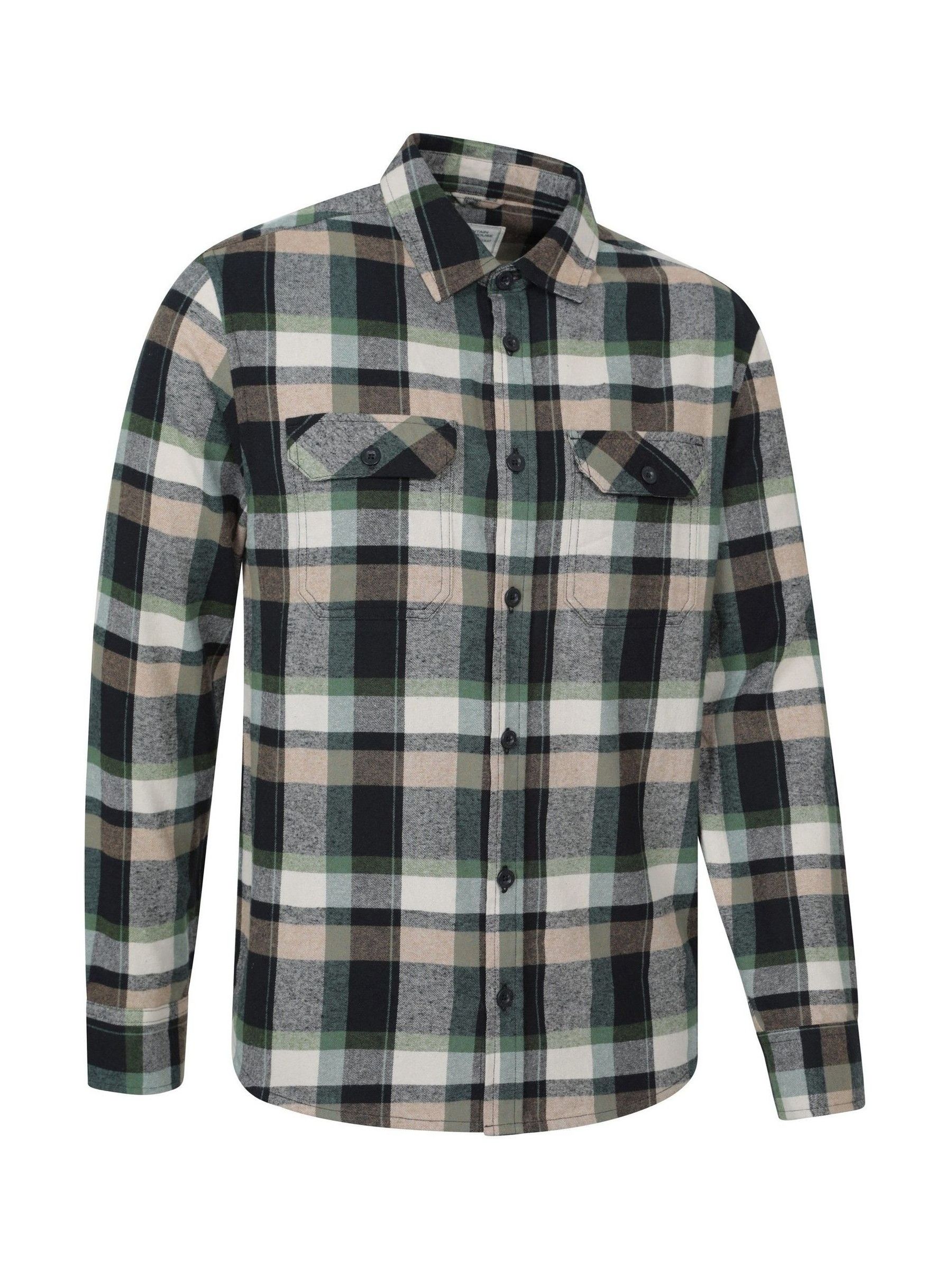Buy Mountain Warehouse Light Green Trace Mens Flannel Long Sleeve
