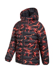 Mountain Warehouse Bright Orange Seasons  Printed Water-Resistant Padded Jacket - Image 4 of 6