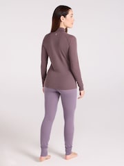 Mountain Warehouse Brown Womens Merino Zip Neck Thermal Top - Image 4 of 5