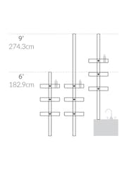 simplehuman Matt Silver Large Tension Shower Caddy, 1.8m To 2.7m - Image 8 of 8